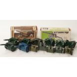 Fifteen Britains diecast model field guns including Naval Guns 9736 and 9730,