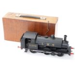 Gauge 1 electric LMS 0-6-0 dockside Hunslet locomotive 11304, in fitted wooden carry case.