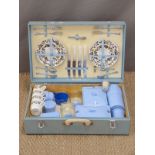 Coracle retro picnic set together with a three section mirror