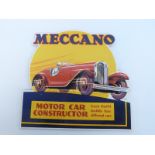 Meccano Motor Car Constructor advertising/ shop display promotional stand, 24x24.5cm.