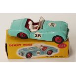 Dinky Toys diecast model Triumph TR2 Sports with powder blue body,