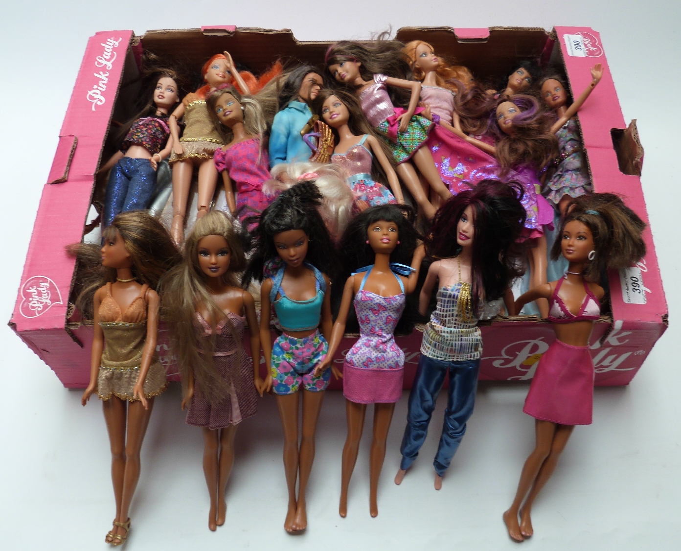 Approximately forty Barbie friend dolls including Shelly, Skipper, Ken,