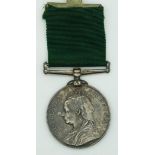 Victorian Volunteer Long Service and Good Conduct Medal named to QrMr & Captain F.