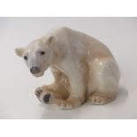 Bing and Grondahl seated polar bear,