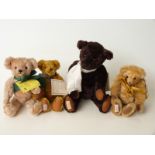 Four Deans Rag Book limited edition Teddy bears comprising Herbert, Patrick, Hector and Humphrey,