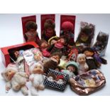 Collection of Chad Valley Chic-a-bears and Sekiguchi Monchhichi,