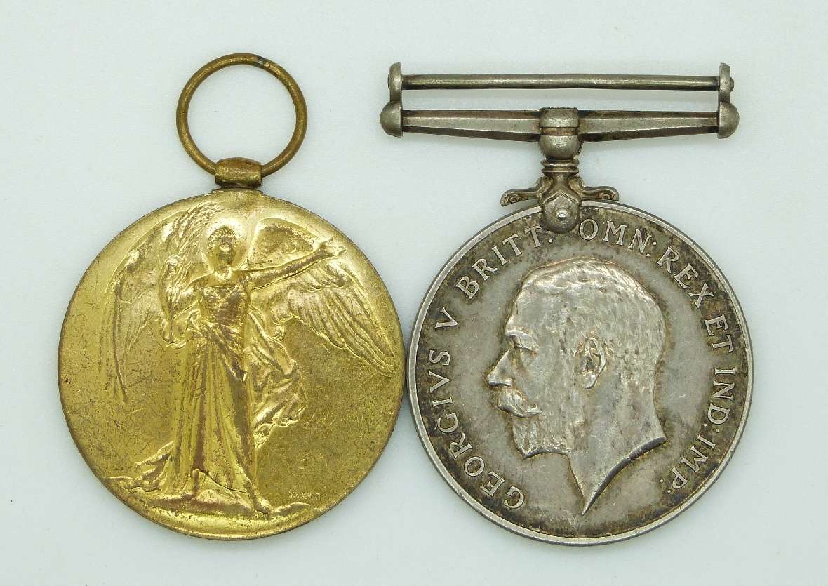 WWI medal pair comprising War Medal and Victory Medal awarded to 82512 Dvr R.