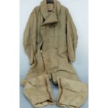 WWII Sidcot flying suit marked 'GB 3641 outer', dated 1940, size No 6,