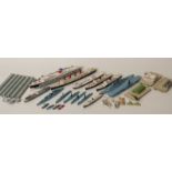 Over 30 Tri-ang diecast model ships and accessories
