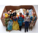 Approximately thirty-five loose Disney dolls of various characters