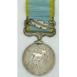 Crimea medal with 1854 clasp for Sebastopol, awarded to 3347 J.