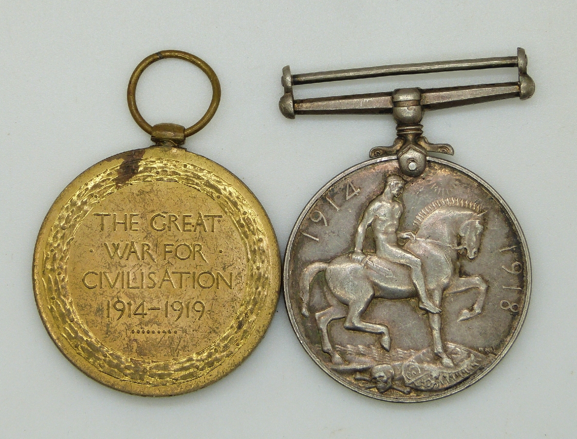 WWI medal pair comprising War Medal and Victory Medal awarded to 82512 Dvr R. - Image 2 of 3