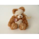 Charlie Bears Primrose with white and brown mohair and jointed limbs CB183962A, 32cm tall.