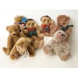 Seven various Teddy bears including Cotswold Bears, The Cliff Richard Collection,