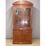 Late 19th / early 20thC style hardwood bookcase W102 x D42 x H232cm