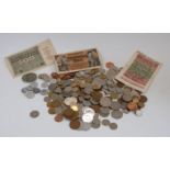 An amateur collection of overseas holiday change, some pre-Euro,