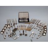 Quantity of silver plated cutlery including Mappin & Webb,