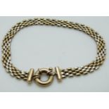 A 9ct gold bi-coloured bracelet,