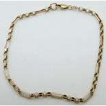 A 9ct gold bracelet, 4.