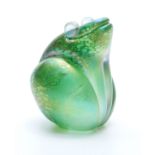 John Ditchfield for Glasform iridescent glass paperweight in the form of a frog,