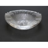 Lalique Nancy frosted and clear glass bowl/ dish in the form of a stylised shell,