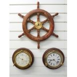 Nautical themed porthole barometer,