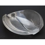 Lalique Philippines glass bowl/ dish in the form of a stylised leaf,