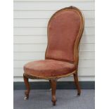 Victorian mahogany spoon back chair