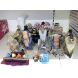 Lomonosov / USSR and Goebel ceramic monkey figures etc