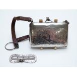 George V hallmarked silver ladies purse, Birmingham 1911 maker Clark & Sewell, width 7.