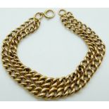 A 9ct gold curb link bracelet, 8.