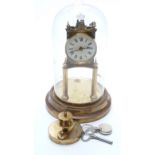 Gustav Becker anniversary clock with disc type pendulum and movement numbered 2442216,