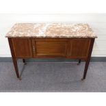 Mahogany marble topped washstand W106 x D46 x H76cm