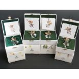 Four Swarovski Crystal Christmas Memories cut glass angels, 1996, 1997, 1998 and 1999,