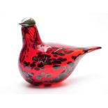 Nuutajarvi Oiva Toikka Mandarin Duck, with box, iittala labels to body, faint etched marks to base,