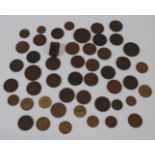 A collection of 18thC and 19thC halfpenny Conder type tokens, penny tokens, trade tokens,