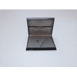 Jaeger LeCoultre blue leather wristwatch box with fitted interior, 14x10x3cm.