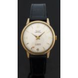 Smiths Astral 9ct gold gentleman's wristwatch with gold hands,