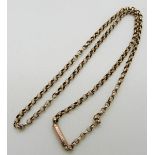 A Victorian 9ct rose gold necklace, 4.