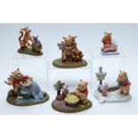 Six Walt Disney Winnie the Pooh 'Winnie and Friends', including Summer Days, Hundred Acre wood,