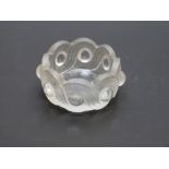 Lalique Gao glass bowl/ dish signed Lalique France to base, 11cm in diameter.