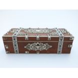 Vizagapatam casket with engraved and pierced decoration,