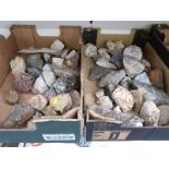 A quantity of quartz samples including slate, quartz,