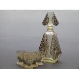 French style decanter and glasses,