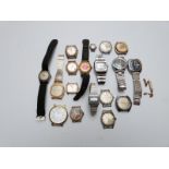 Eighteen largely gentleman's wristwatches to include Lucerne, Timex, Waldman, Sekonda, Seiko,