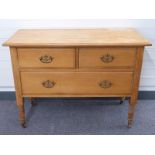 Pine chest of drawers W106 x D47 x H77cm