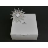 Swarovski Crystal cut glass Starburst Clock, 12.