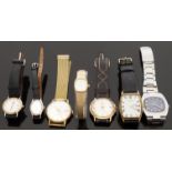 Seven ladies and gentleman's wristwatches including Rotary, Ingersoll, Avia etc,