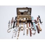 Thirty ladies and gentleman's wristwatches and pocket watches including novelty Coca Cola, Tissot,