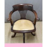 Vintage captain's office swivel chair.